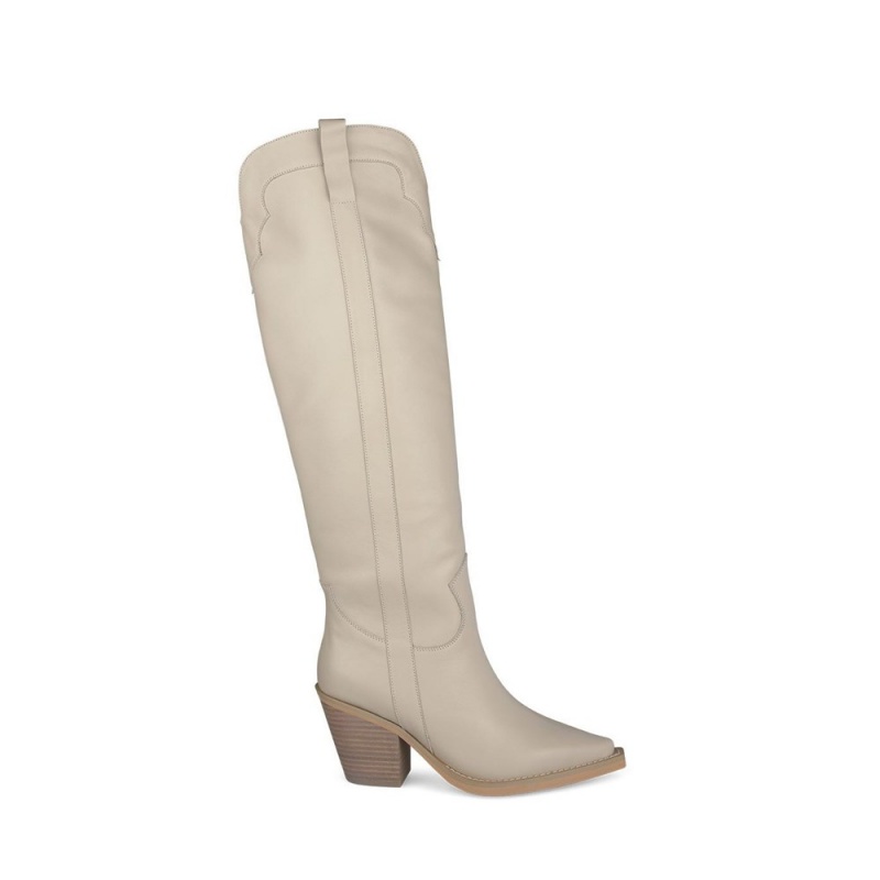 Bottes à Talons Alma En Pena Sharp Embout Boot Beige Femme | GTE-32880482